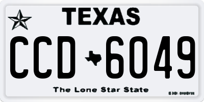 TX license plate CCD6049