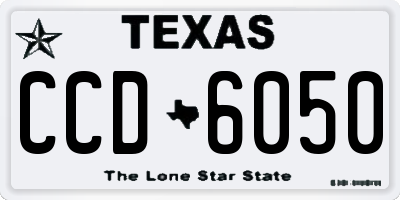TX license plate CCD6050