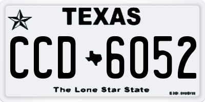 TX license plate CCD6052