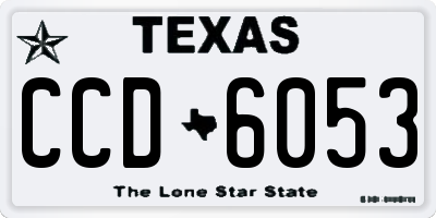 TX license plate CCD6053