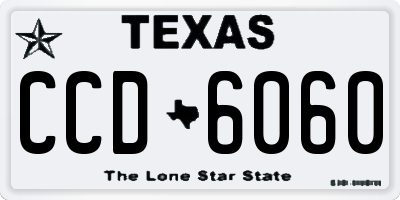 TX license plate CCD6060