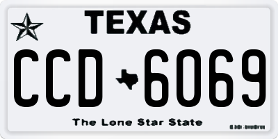 TX license plate CCD6069