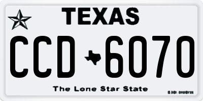 TX license plate CCD6070