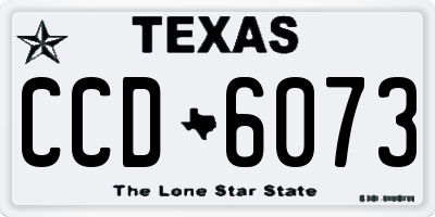 TX license plate CCD6073