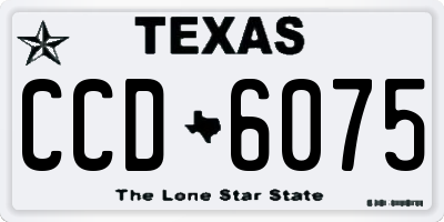 TX license plate CCD6075