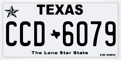 TX license plate CCD6079