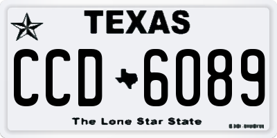 TX license plate CCD6089