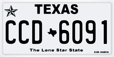 TX license plate CCD6091