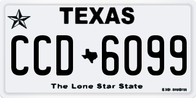 TX license plate CCD6099