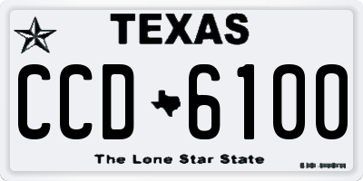 TX license plate CCD6100
