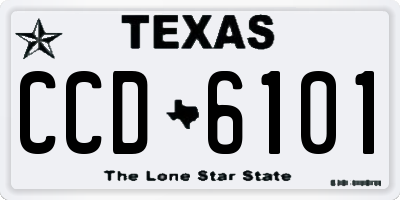 TX license plate CCD6101