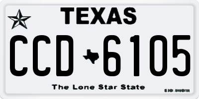 TX license plate CCD6105