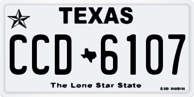 TX license plate CCD6107