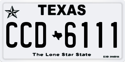 TX license plate CCD6111