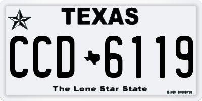 TX license plate CCD6119