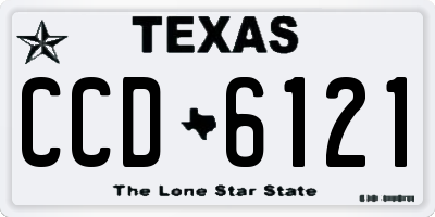TX license plate CCD6121