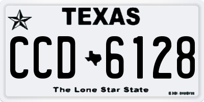 TX license plate CCD6128
