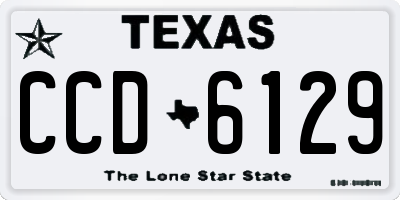 TX license plate CCD6129