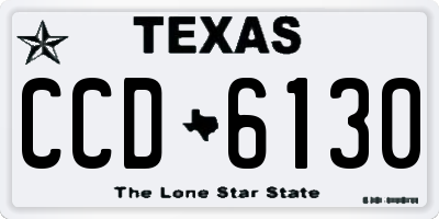 TX license plate CCD6130