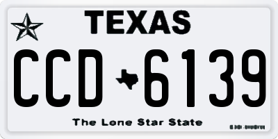TX license plate CCD6139