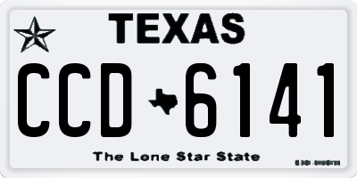TX license plate CCD6141