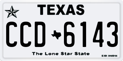 TX license plate CCD6143