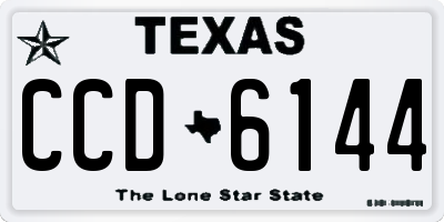 TX license plate CCD6144