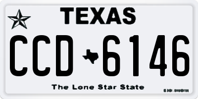 TX license plate CCD6146