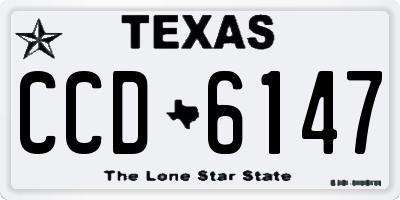 TX license plate CCD6147