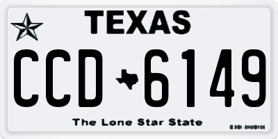 TX license plate CCD6149