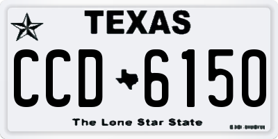 TX license plate CCD6150