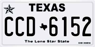 TX license plate CCD6152