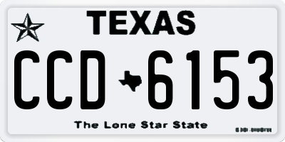 TX license plate CCD6153