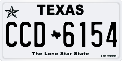 TX license plate CCD6154
