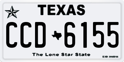 TX license plate CCD6155