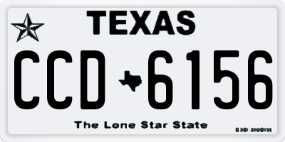 TX license plate CCD6156