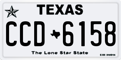 TX license plate CCD6158