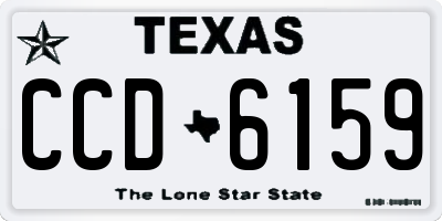 TX license plate CCD6159