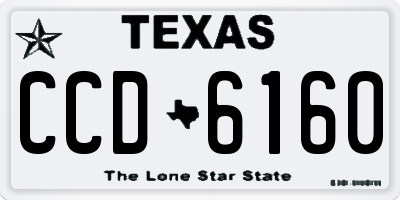 TX license plate CCD6160