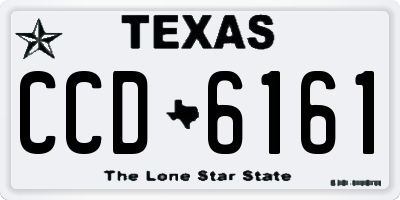 TX license plate CCD6161