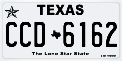 TX license plate CCD6162