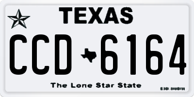 TX license plate CCD6164