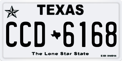 TX license plate CCD6168