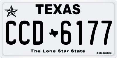 TX license plate CCD6177