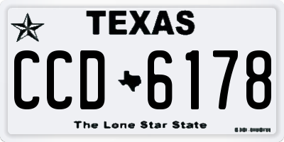 TX license plate CCD6178