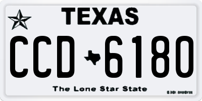 TX license plate CCD6180