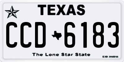 TX license plate CCD6183