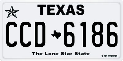 TX license plate CCD6186