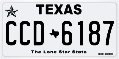 TX license plate CCD6187