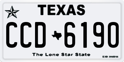 TX license plate CCD6190